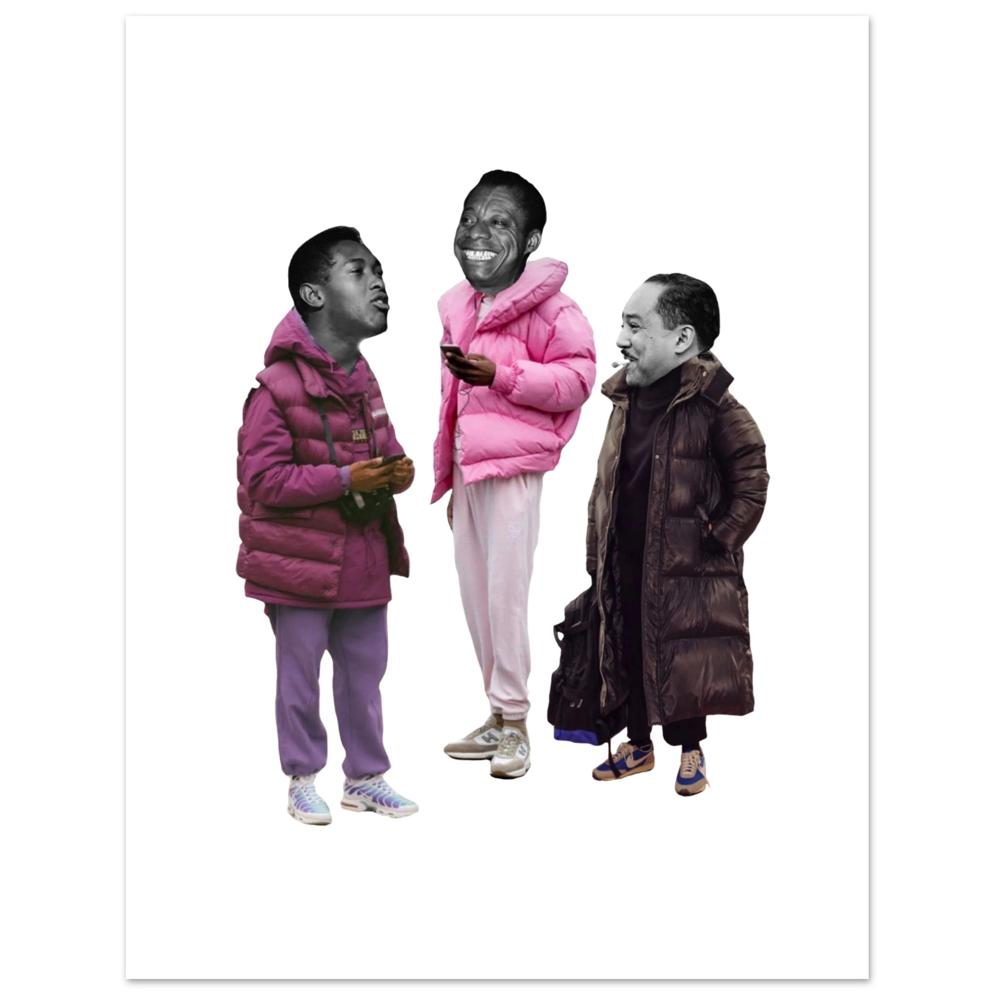 Sam, James & Langston - Fine Art Poster 27x35 cm / 11x14″