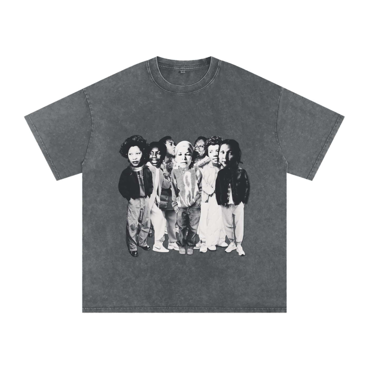 'Literary Collective' Snow Washed Oversized Cotton T-Shirt