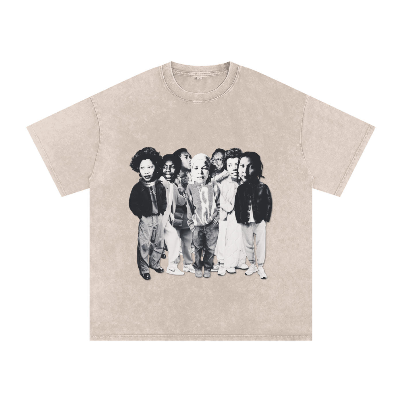 'Literary Collective' Snow Washed Oversized Cotton T-Shirt