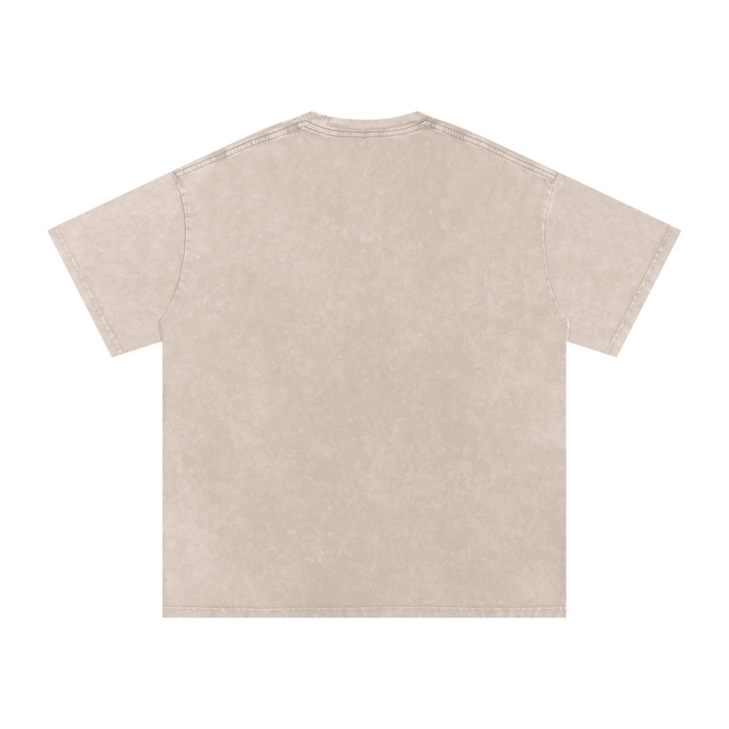 'Literary Collective' Snow Washed Oversized Cotton T-Shirt