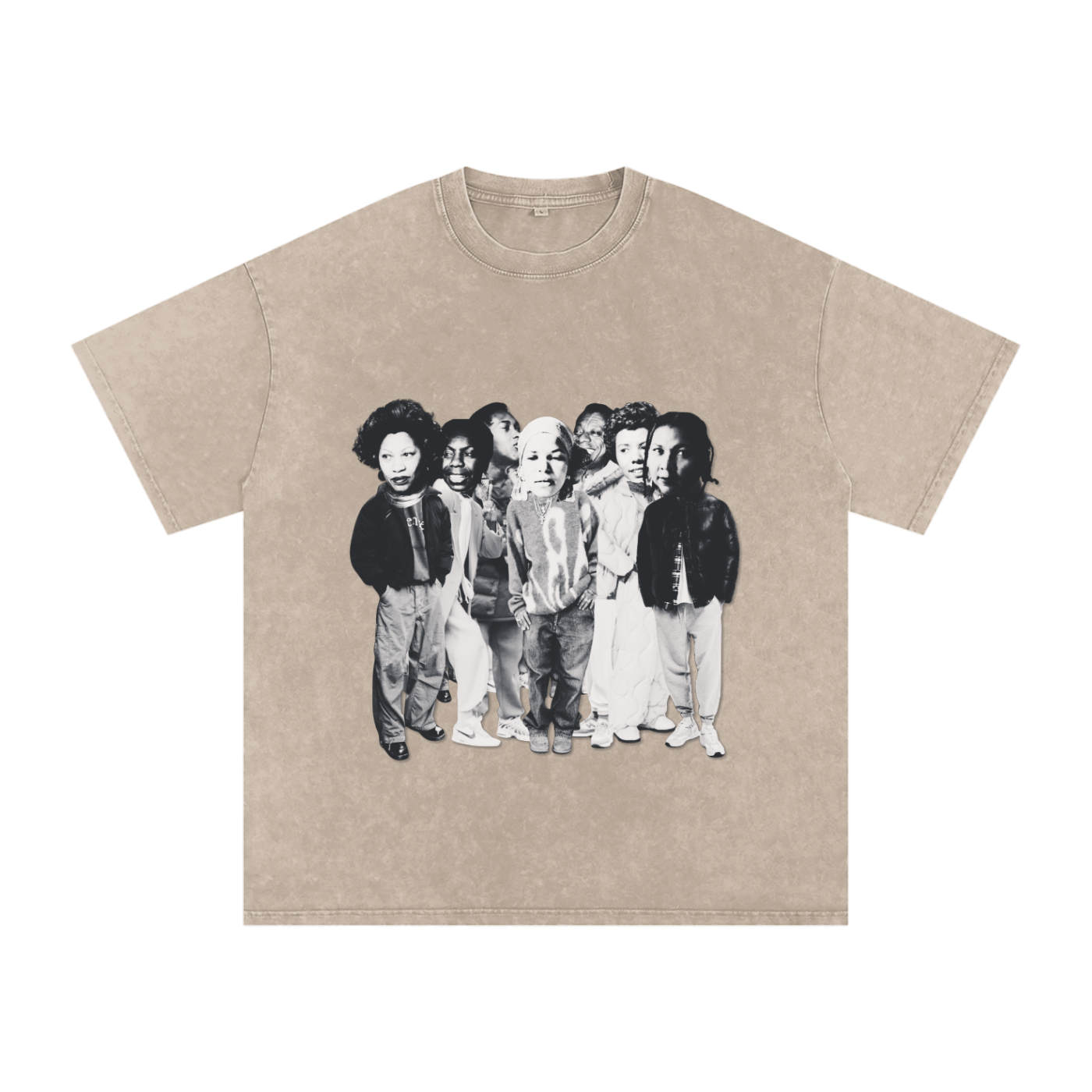 'Literary Collective' Snow Washed Oversized Cotton T-Shirt