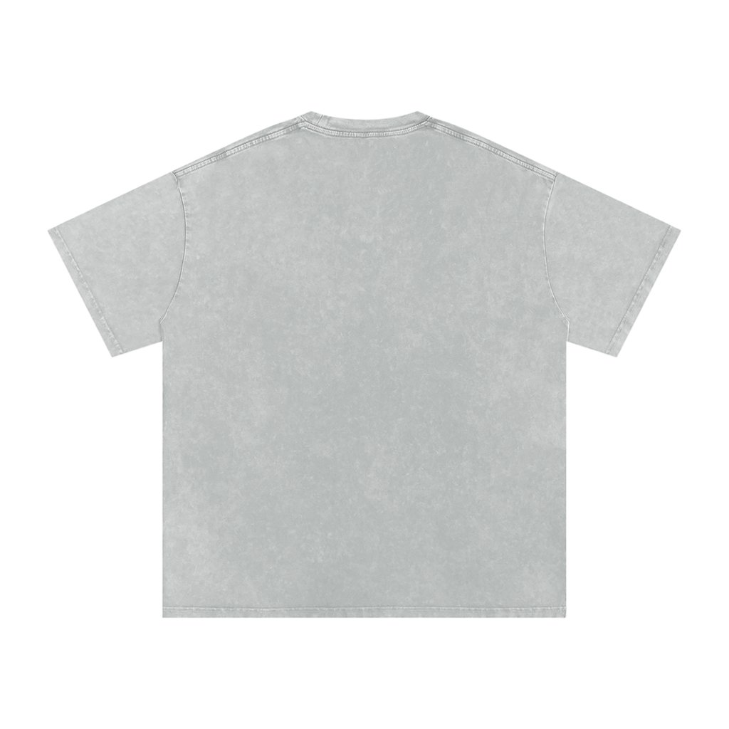 'Literary Collective' Snow Washed Oversized Cotton T-Shirt